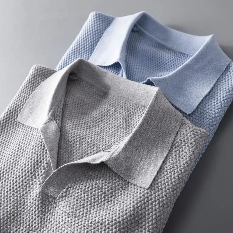 Acewonders™ Lucca Cotton Polo V-Knit Top