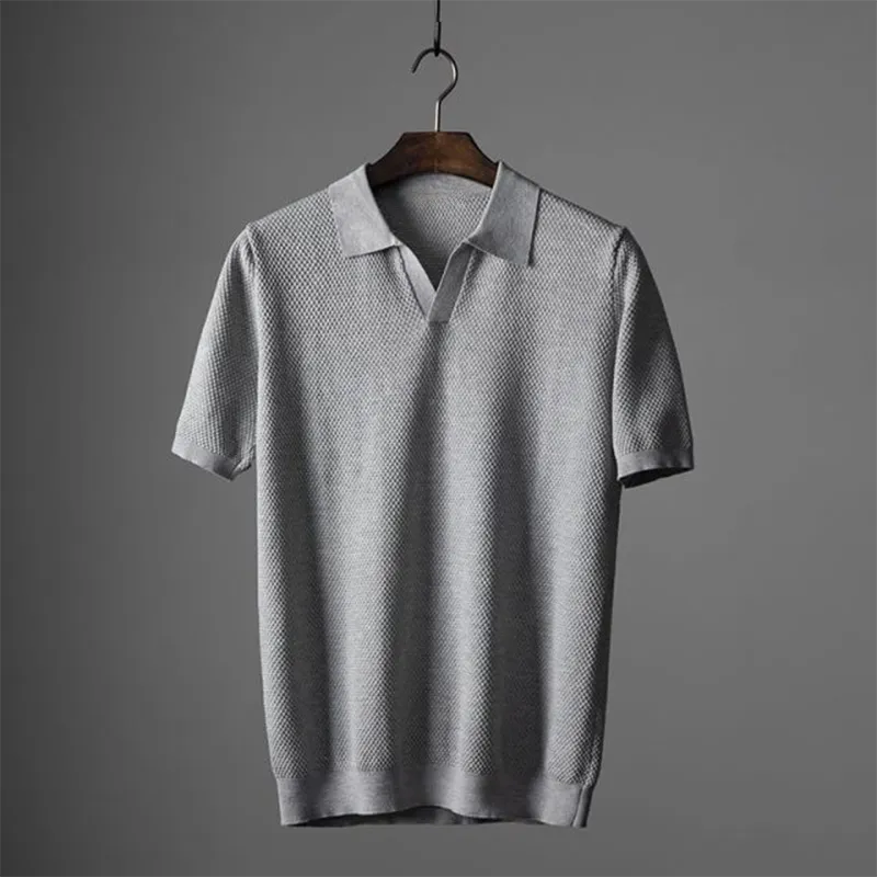Acewonders™ Lucca Cotton Polo V-Knit Top