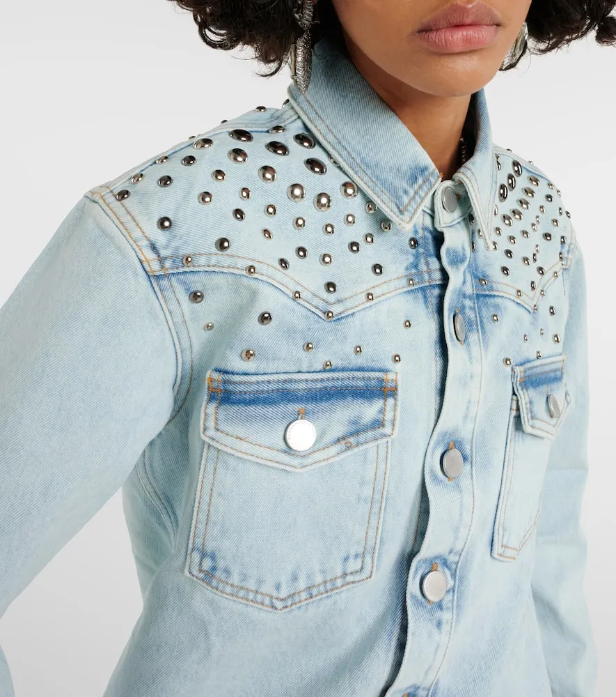 Alessandra Rich Studded denim jacket