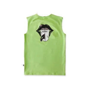 ALOHA TONGUE MUSCLE TEE - Lime