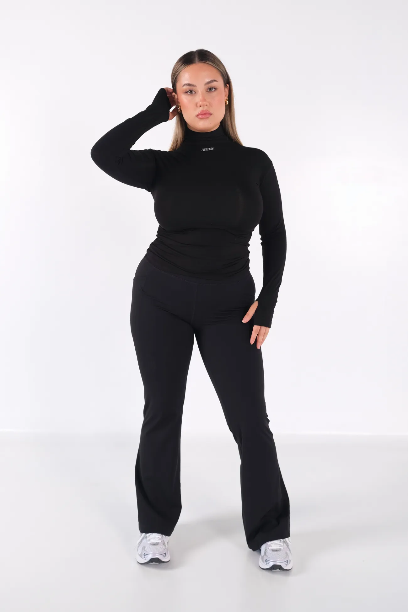 Aura Flare Pocket (Seamless) Leggings - Black