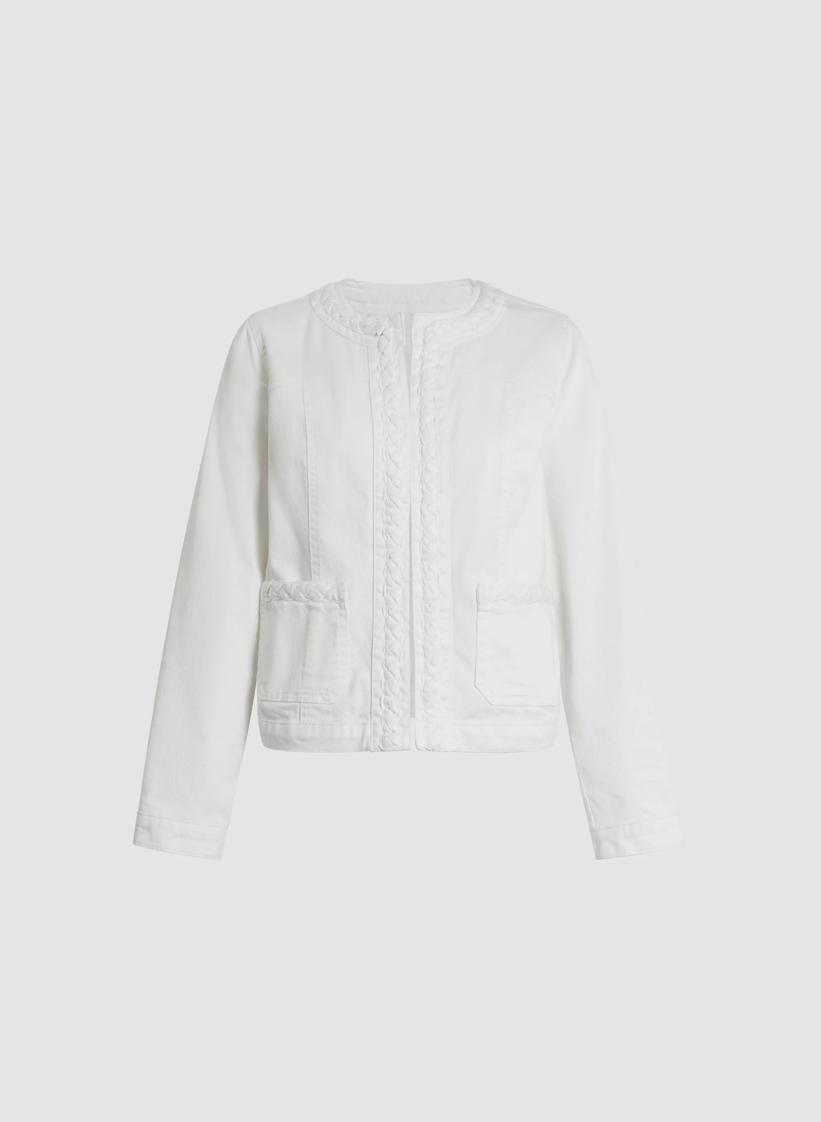 Braided Trim Denim Jacket