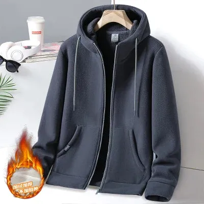 Classic Fashion Solid Color Hooded Jacket