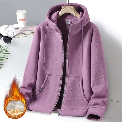 Classic Fashion Solid Color Hooded Jacket