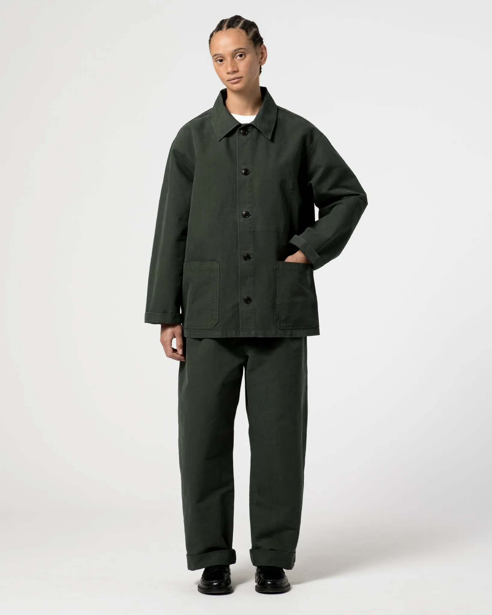 Coach Jacket Nebraska Cotton Forest Green