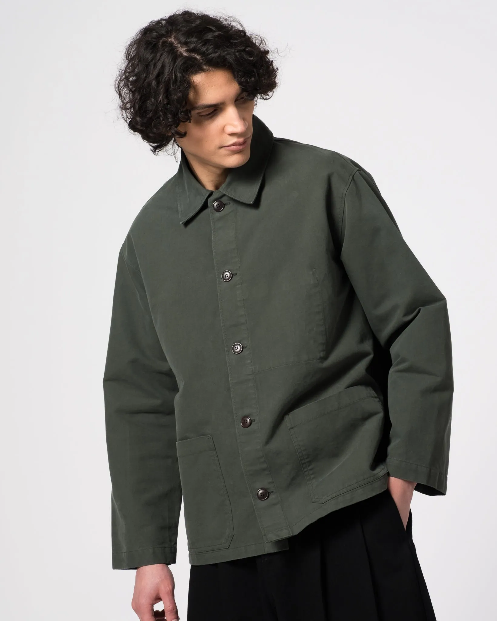 Coach Jacket Nebraska Cotton Forest Green