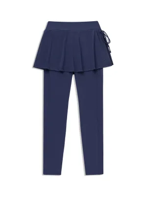 Delfina Leggings w/Skirt- Maritime Blue