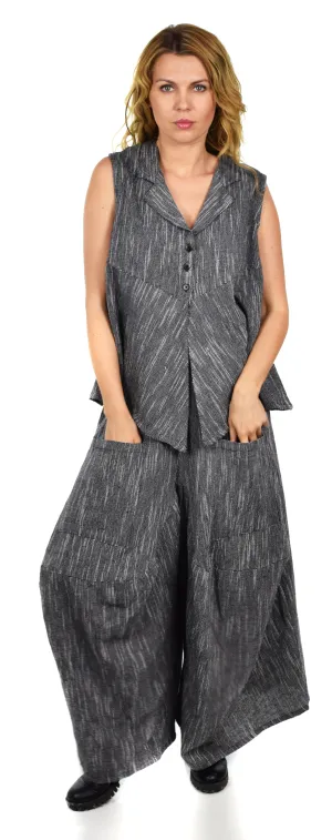 Designer Pant set, Cotton Pant Set , Lagenlook Pant Set, Slub Cotton Pants set, Women Pant Set, Boho Pant Set, Relaxed pant set