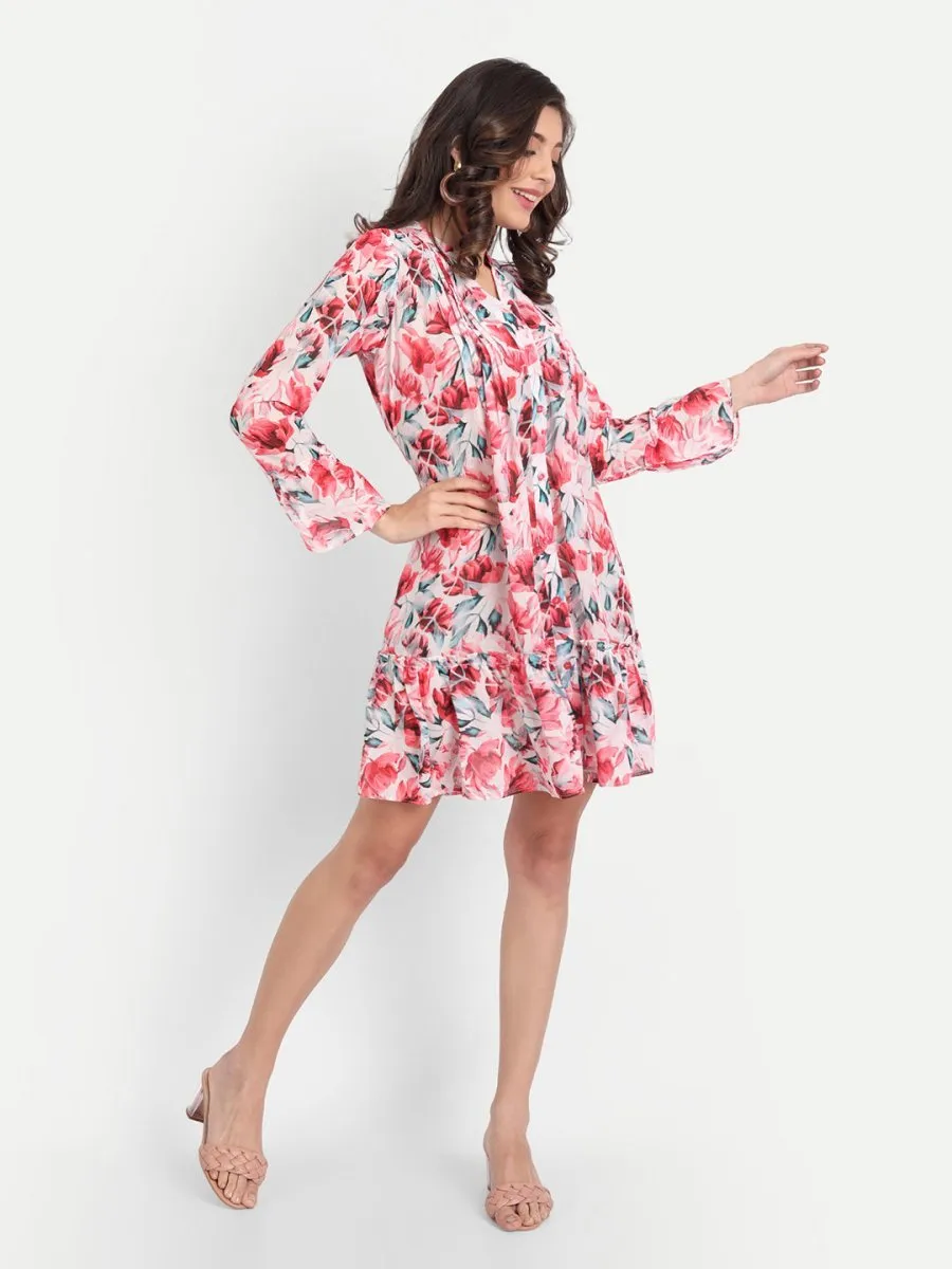dresses for Women western wear floral red