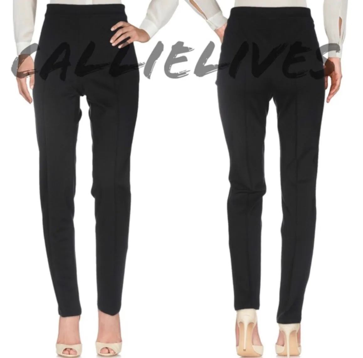 Elaine Ponte: Moschino Cheap Chic Black Work Pants