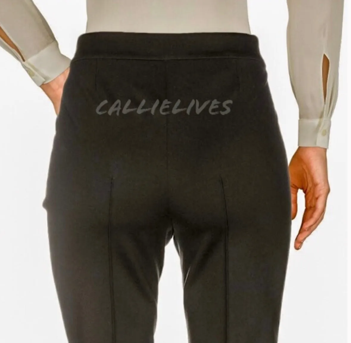 Elaine Ponte: Moschino Cheap Chic Black Work Pants
