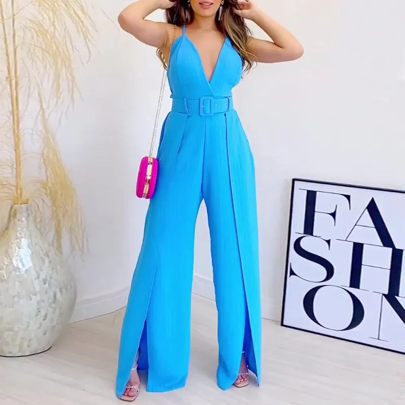 Fashion Brace High Waist Jumpsuit