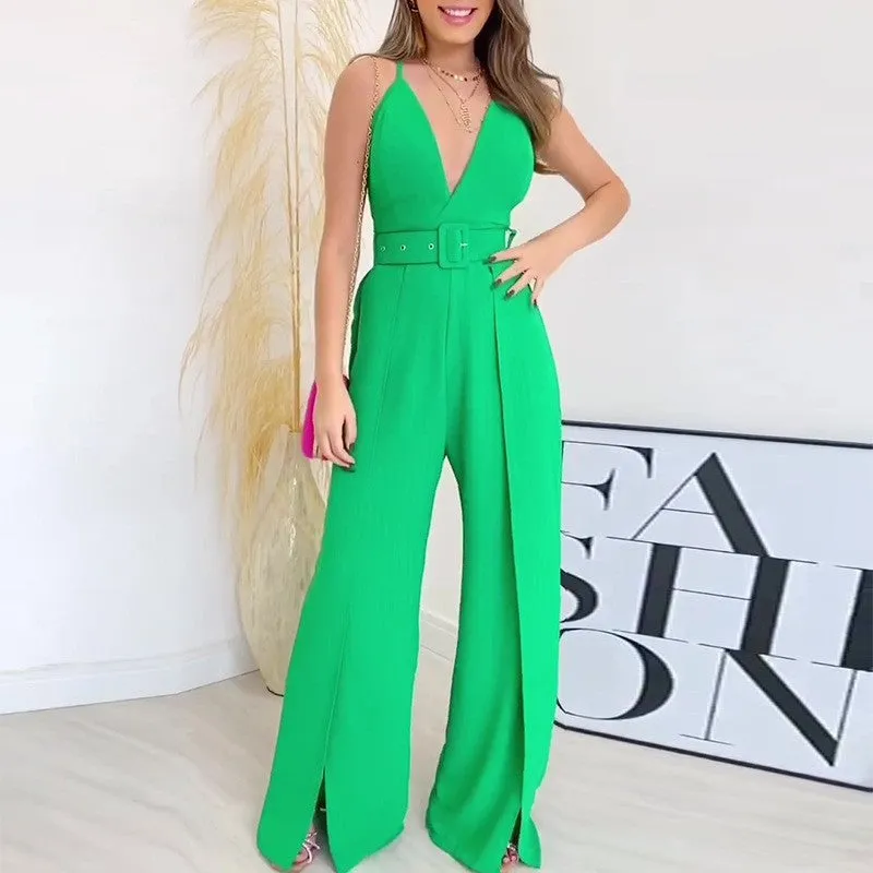 Fashion Brace High Waist Jumpsuit
