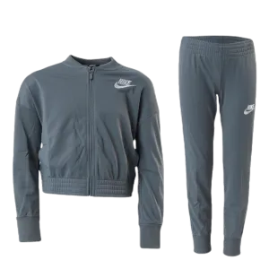 Girls Track Suit Tape  White/Grey