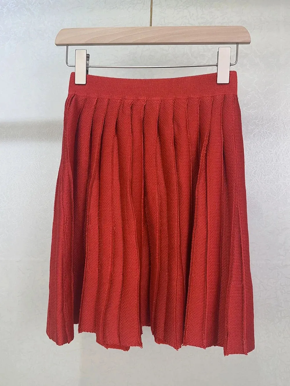 Heart-shaped Button Sweater and Skirts Suit