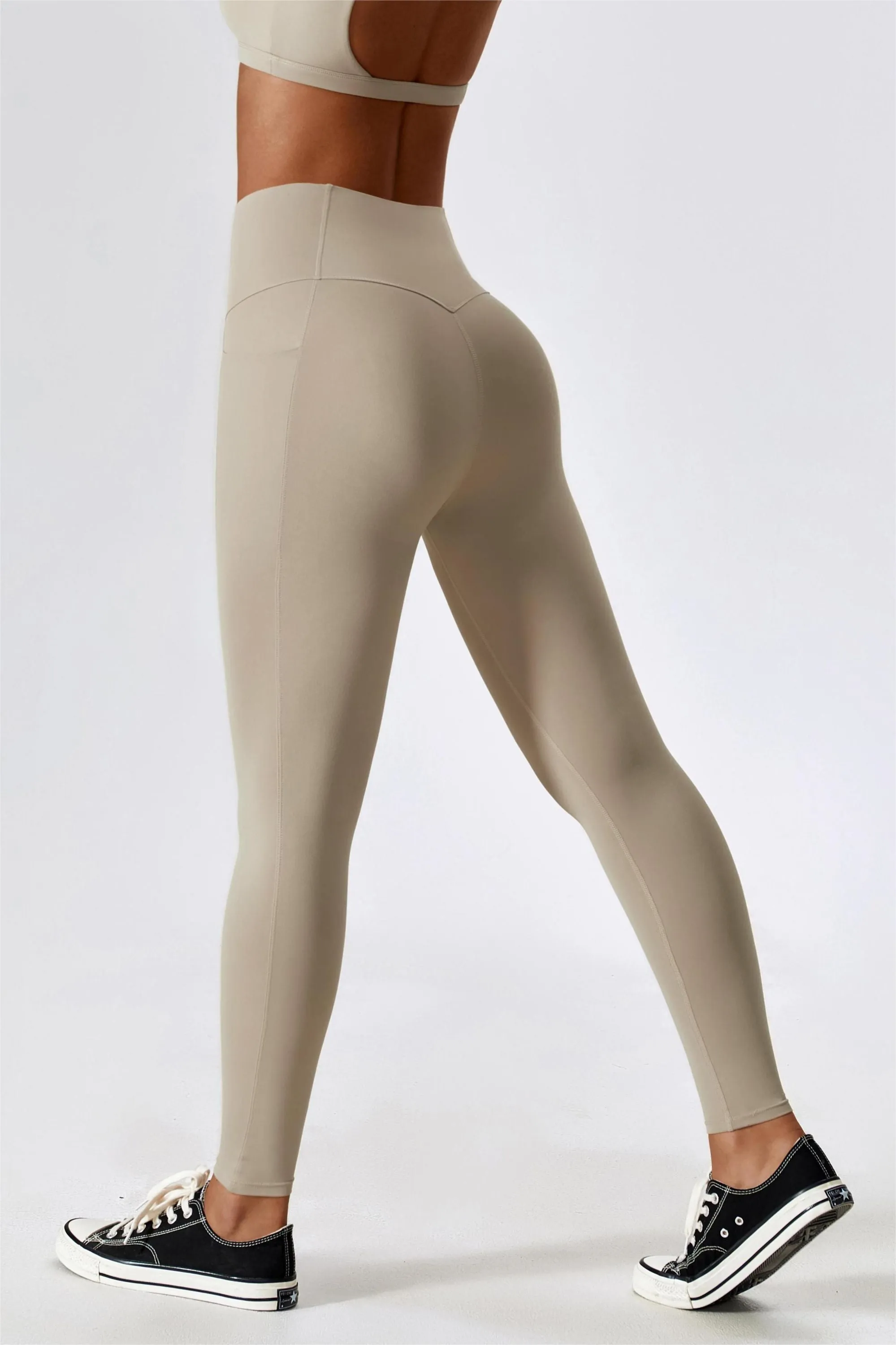 High-Waist Tummy Control Leggings with Pockets