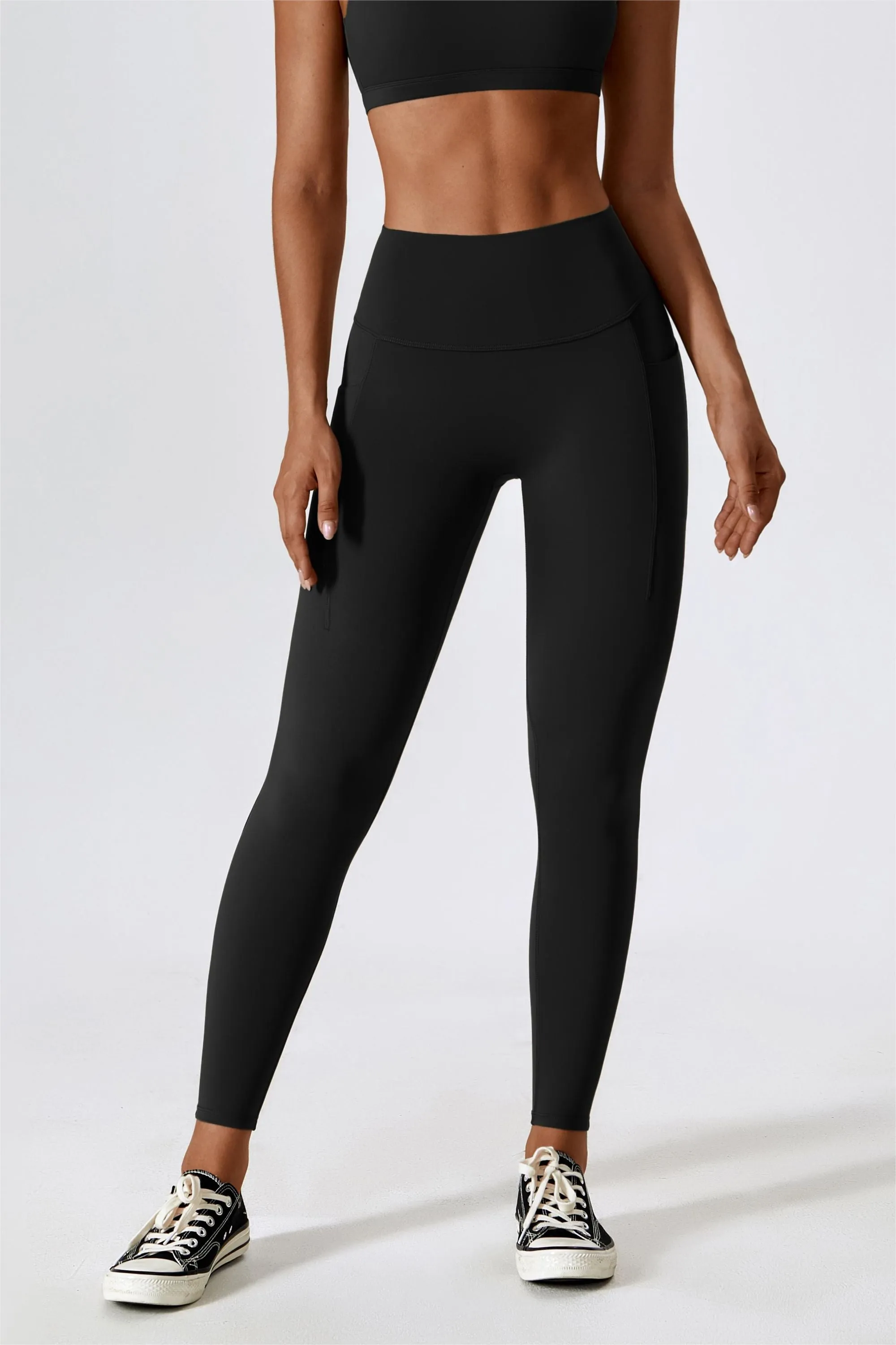 High-Waist Tummy Control Leggings with Pockets