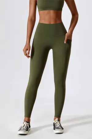 High-Waist Tummy Control Leggings with Pockets