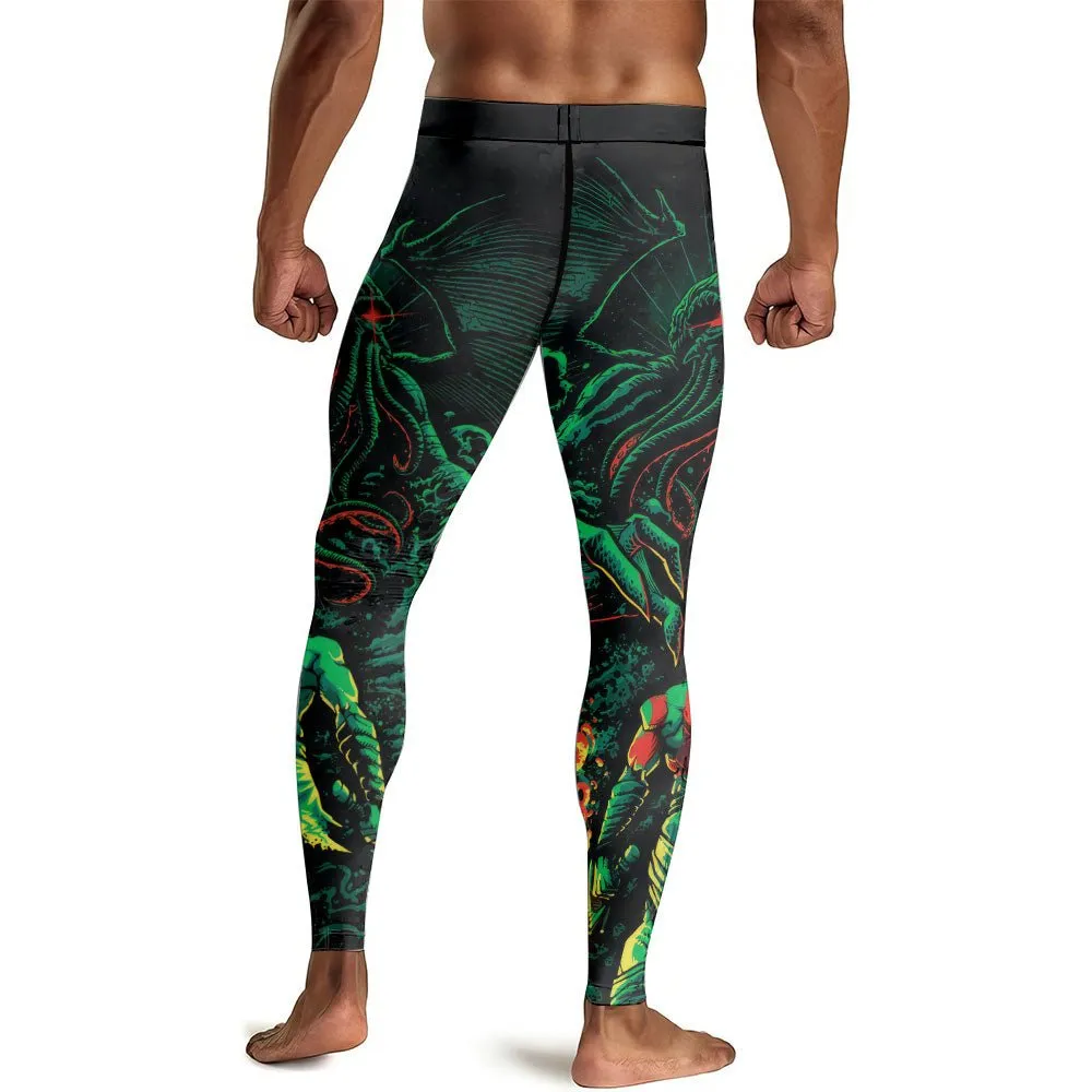 Kratos Versus Cthulhu Men's Compression Leggings