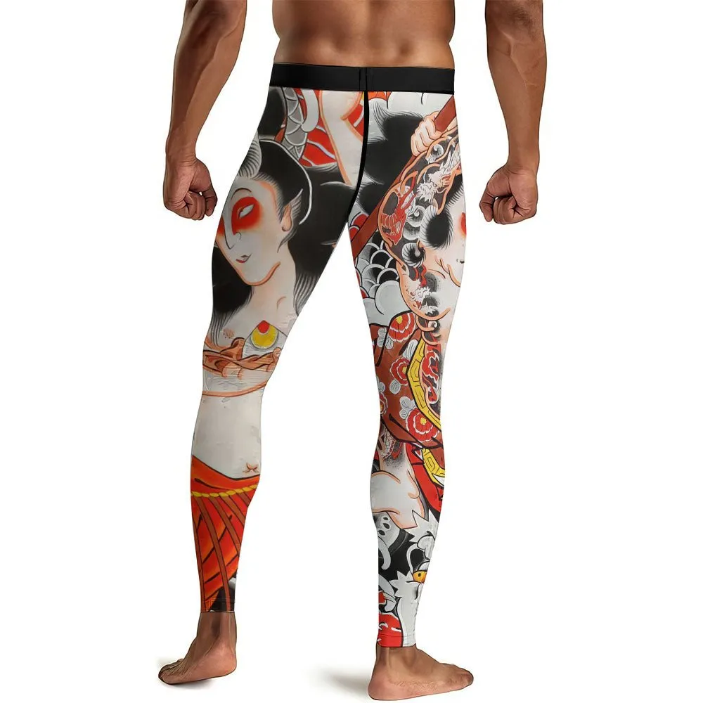 Kumonryu Shishin VS Tamatori Hime Men's Compression Leggings