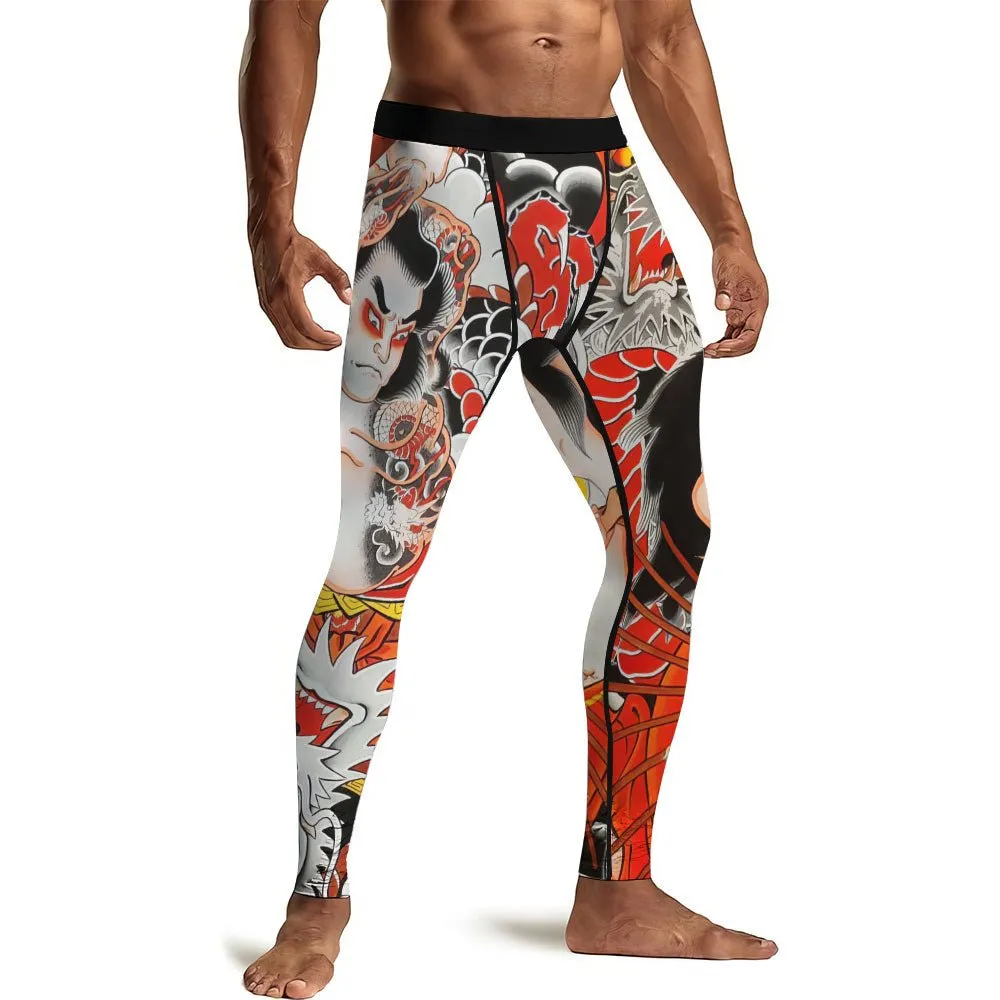 Kumonryu Shishin VS Tamatori Hime Men's Compression Leggings