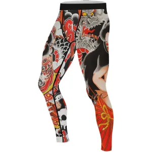 Kumonryu Shishin VS Tamatori Hime Men's Compression Leggings