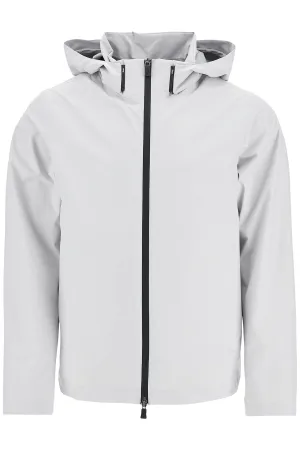 light gray polyester waterproof bomber with hood GI000458U 11124 ICE