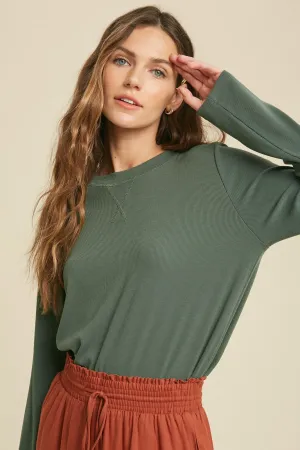 Long Sleeve Ribbed Top