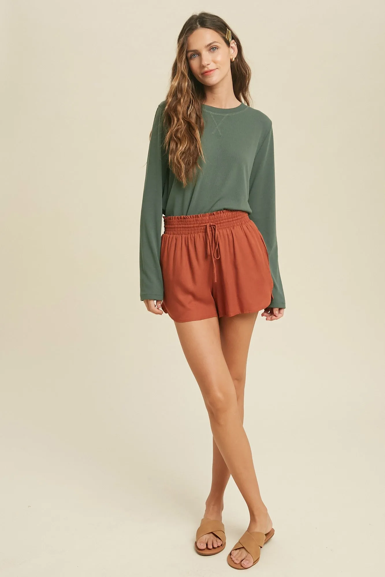 Long Sleeve Ribbed Top