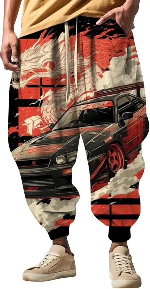 Mens Cotton Linen Waist Casual Ankle Length Pants Sweatpants Mens Loungg Pants Techwear Pants Mens White