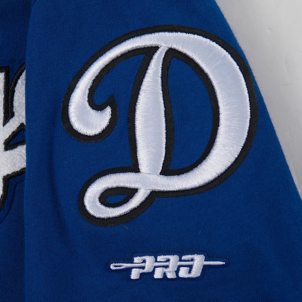MLB LOS ANGELES DODGERS CLASSIC BIG BOYS SHORT SLEEVE STRIPED RIB TOP (DODGER BLUE)