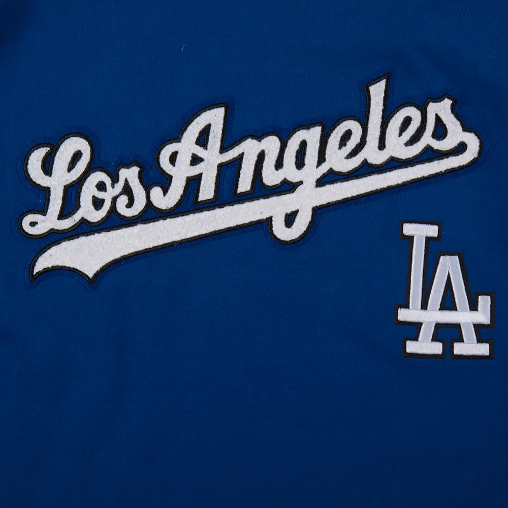 MLB LOS ANGELES DODGERS CLASSIC BIG BOYS SHORT SLEEVE STRIPED RIB TOP (DODGER BLUE)