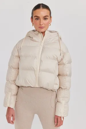 Orbit Puffer Jacket Glazed Ecru