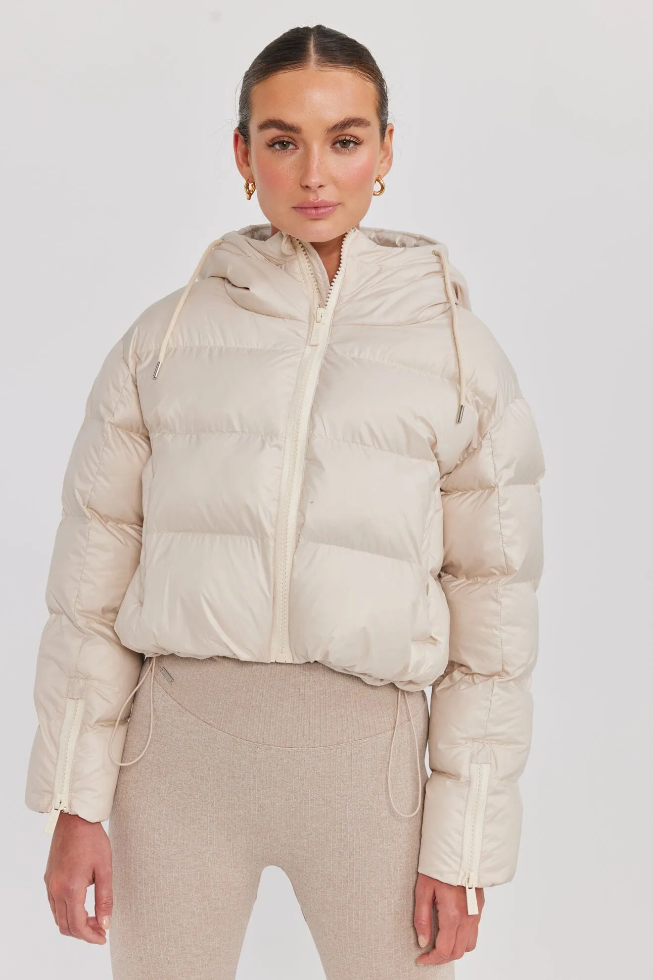 Orbit Puffer Jacket Glazed Ecru