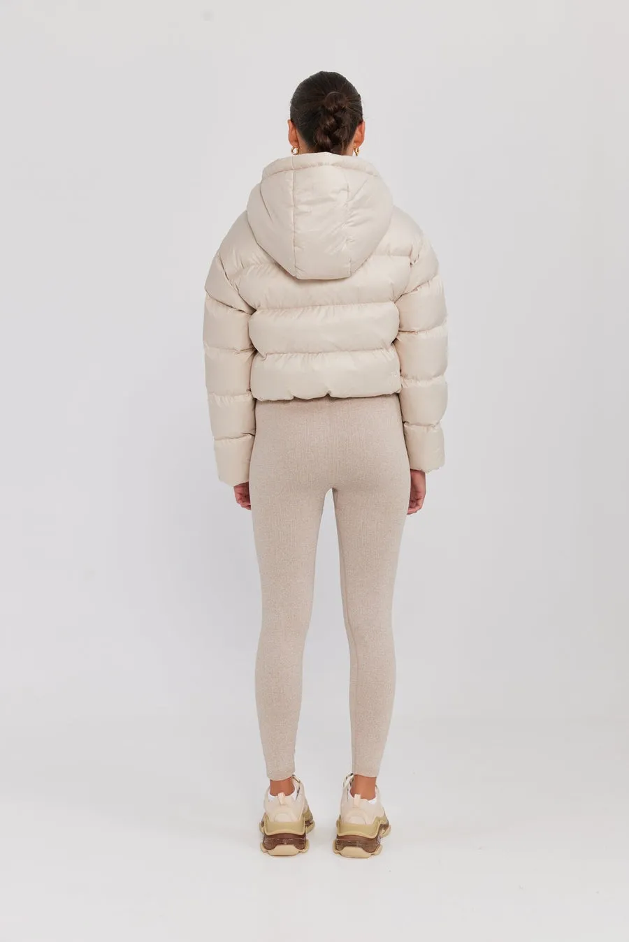 Orbit Puffer Jacket Glazed Ecru
