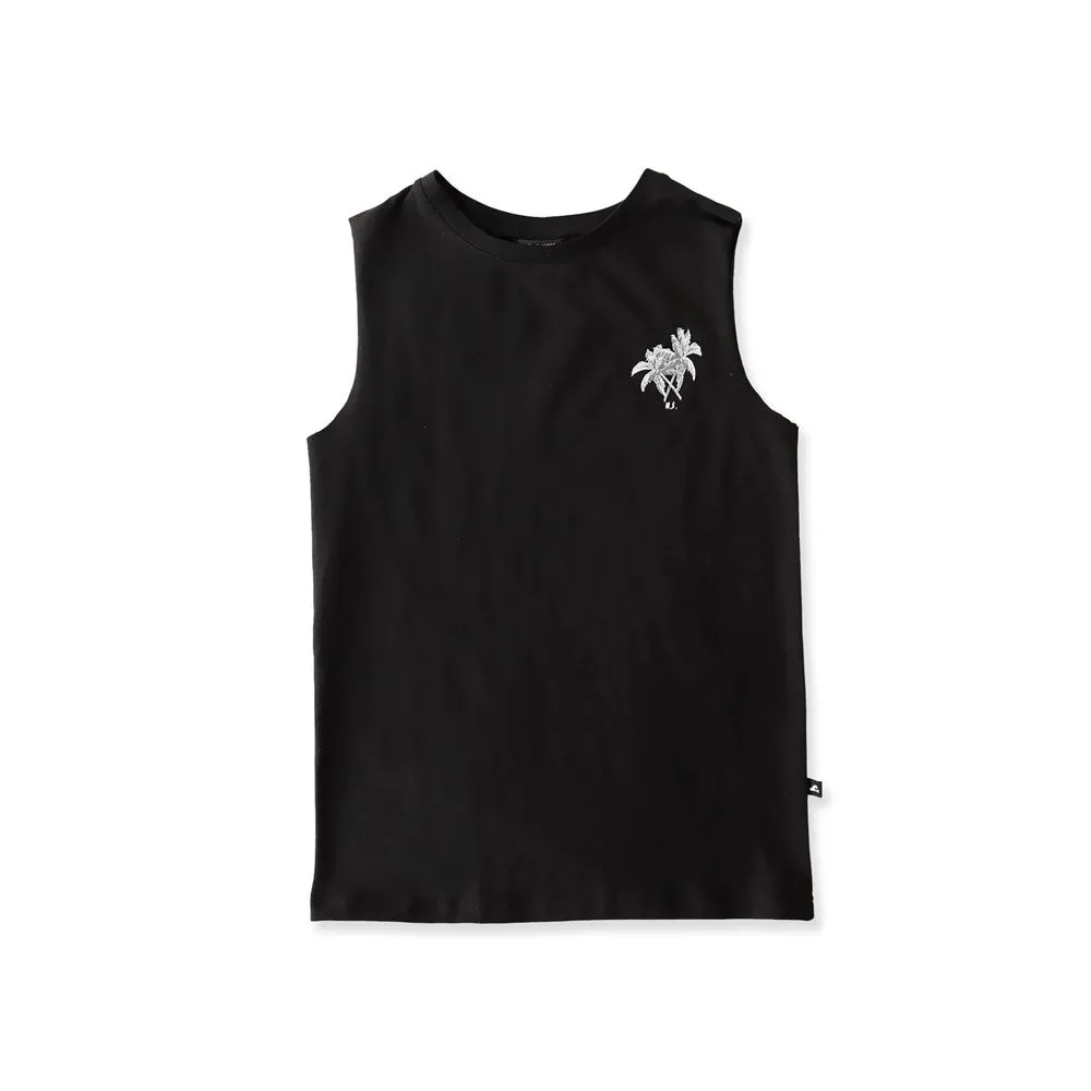 PALMS MUSCLE TEE - Black