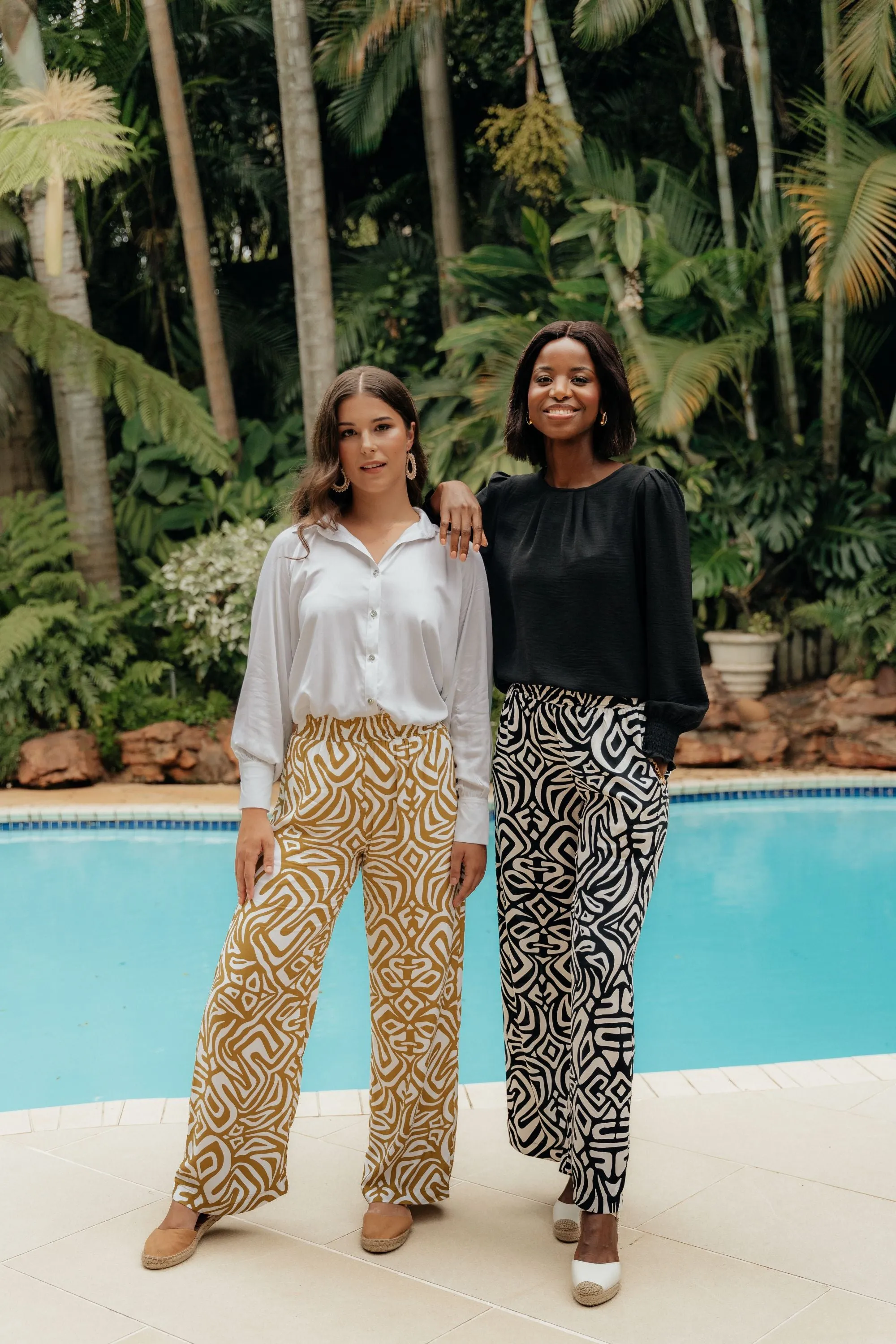 Riviera Pants Mustard Geometric