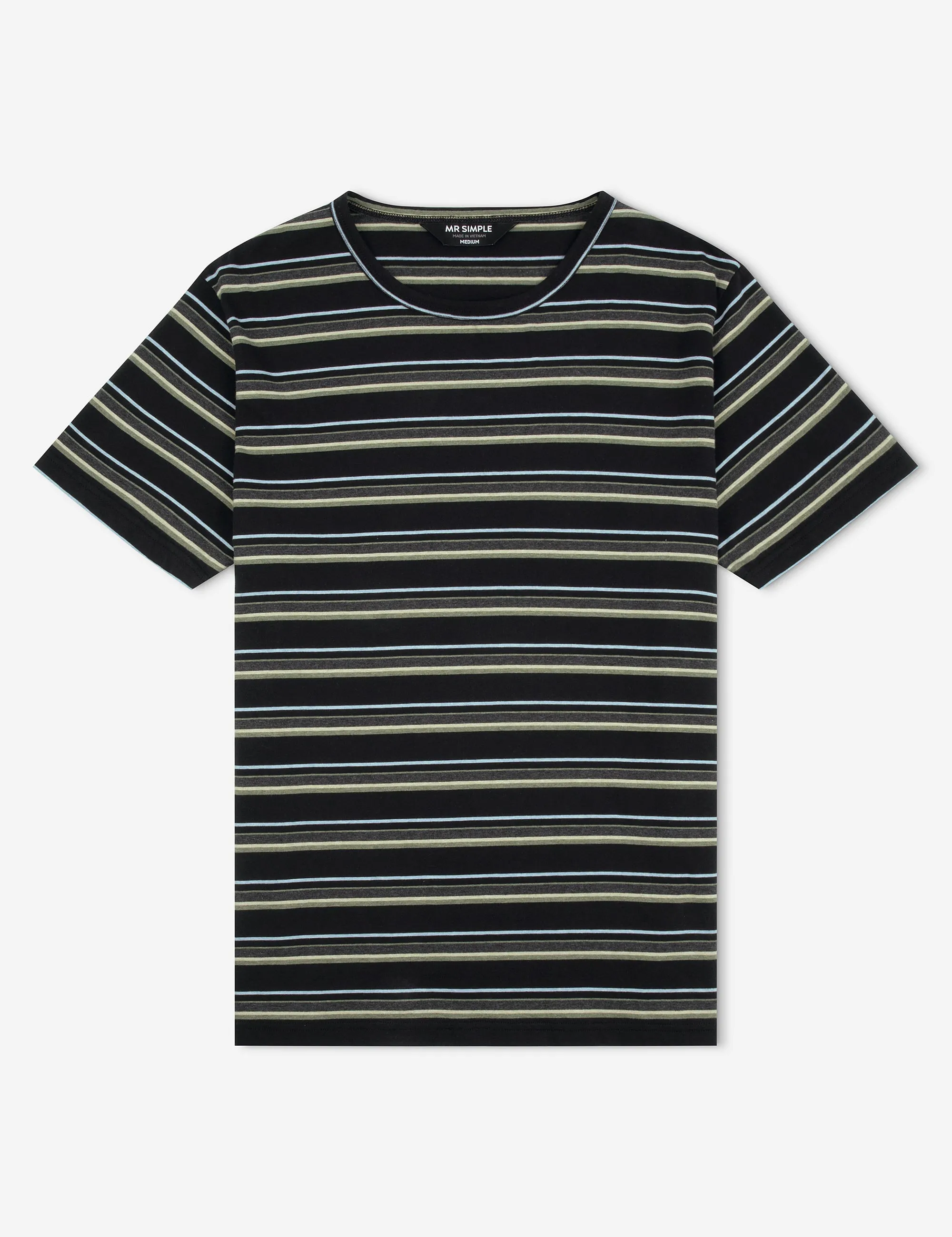 Stripe Tee - Black Multi Stripe