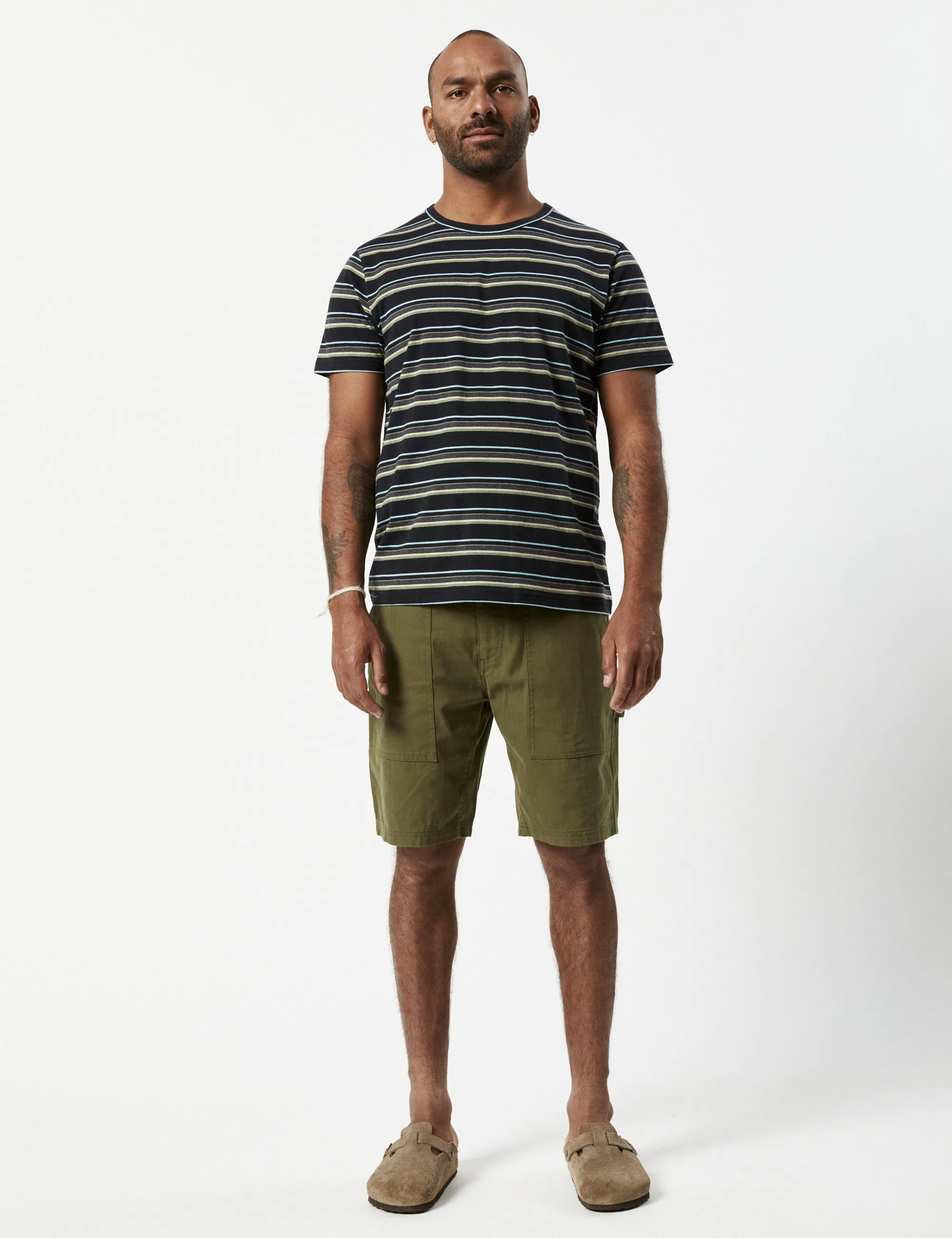 Stripe Tee - Black Multi Stripe