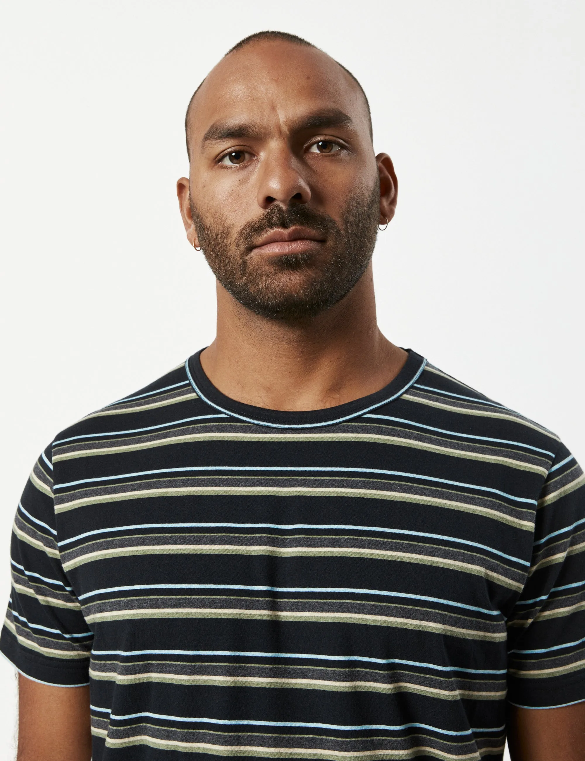Stripe Tee - Black Multi Stripe