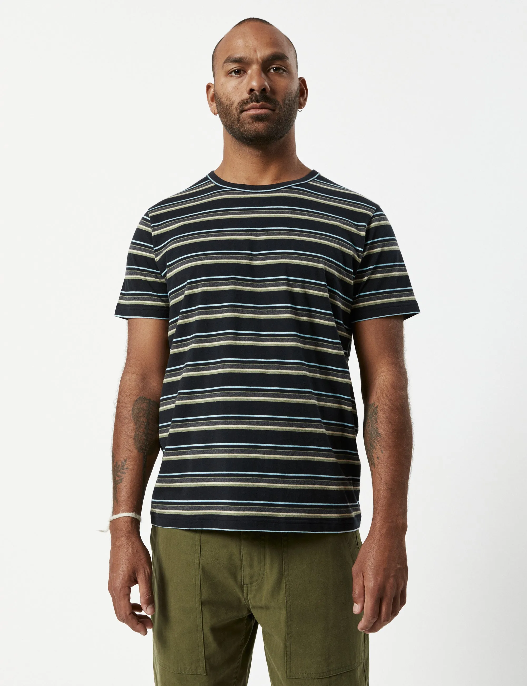 Stripe Tee - Black Multi Stripe