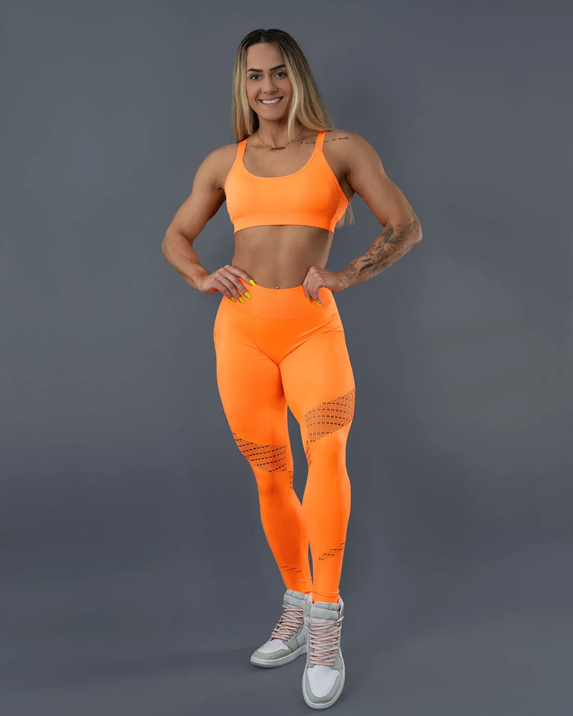 Synergy Neon Orange Sports Bra