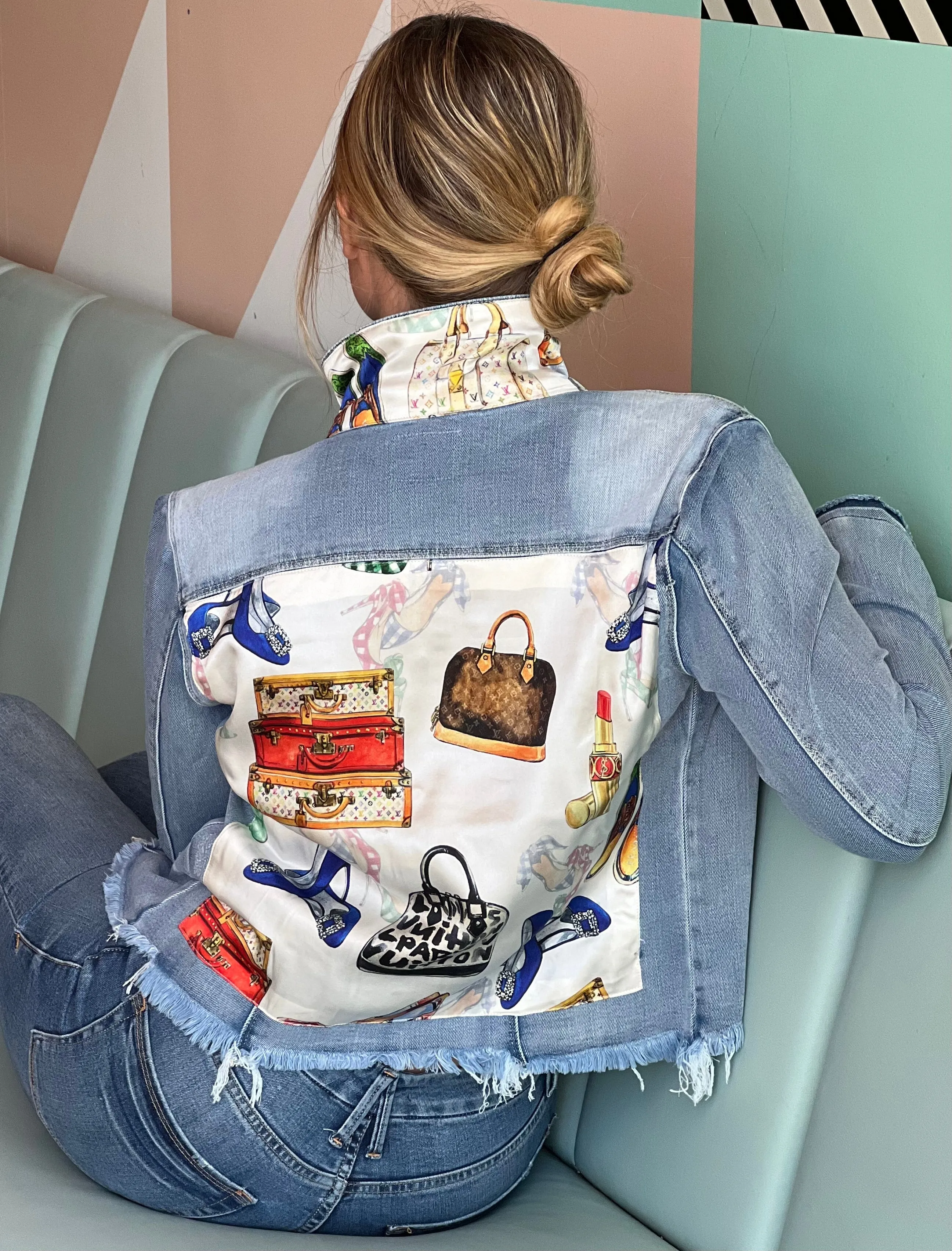 The Light  Denim Jacket /  White Eclectic Designer