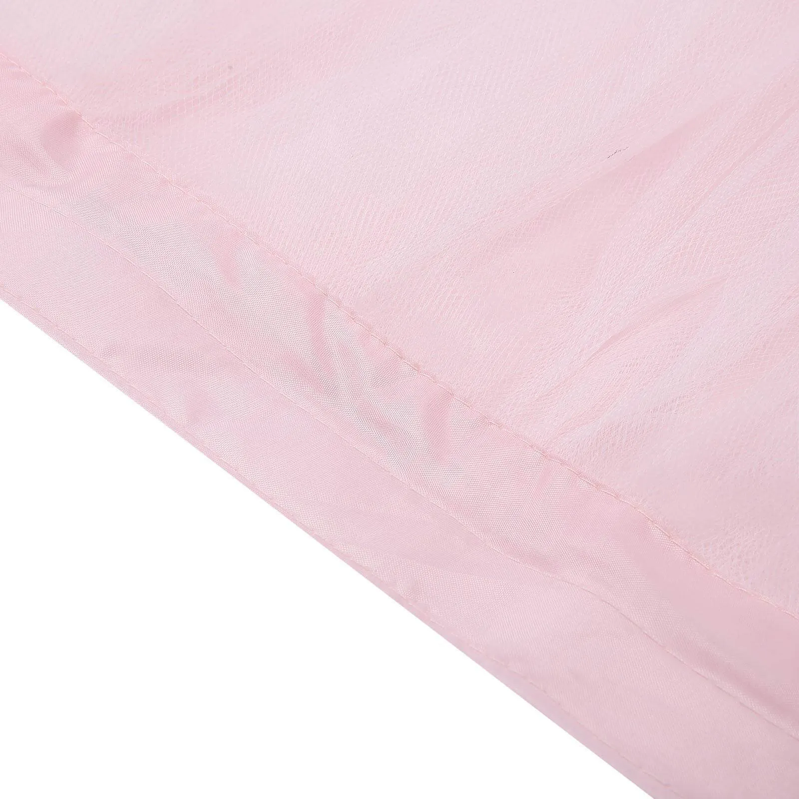 Tulle Table Skirt 14ft Blush - 4 Layer Pleated Tutu Table Cover