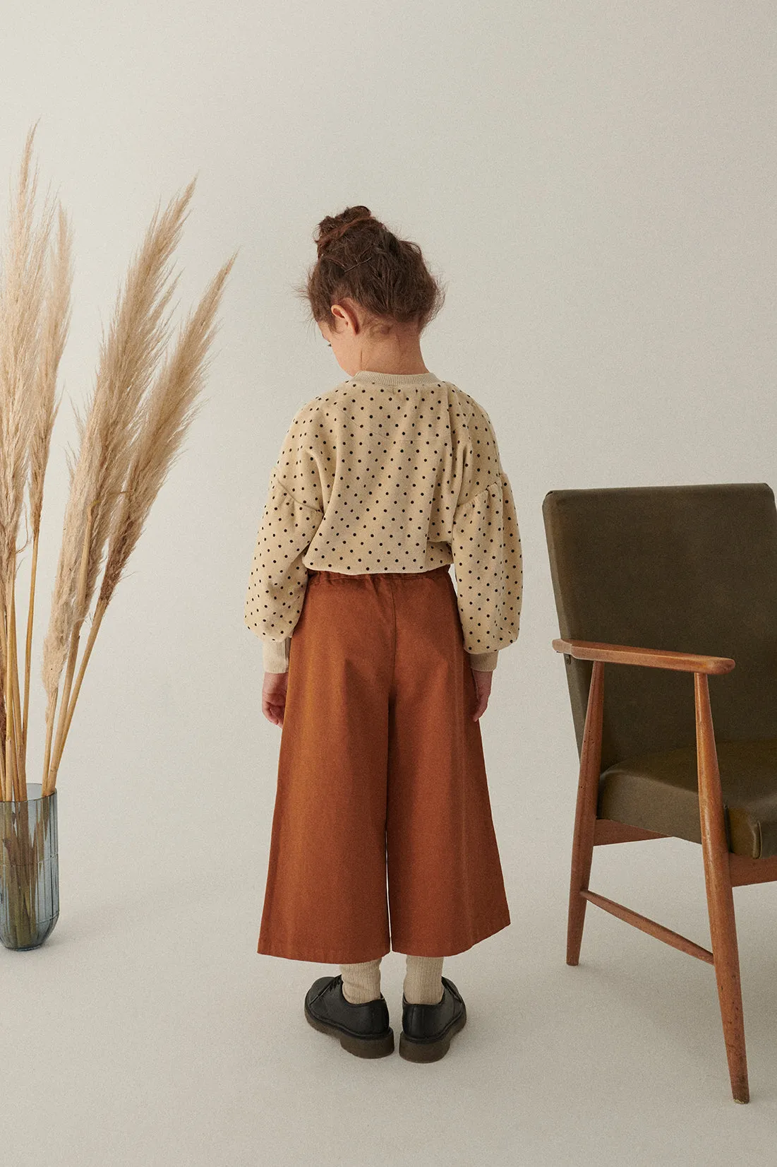 TWILL WIDE CUT PANTS