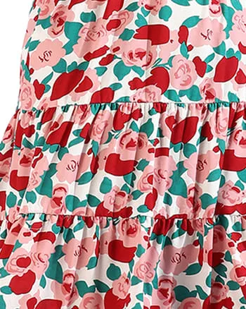 Women Floral Abstract Dresses | Red